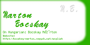 marton bocskay business card